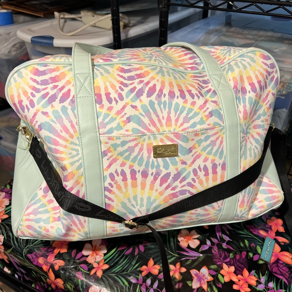 Luv Betsy tie dye duffle weekend bag